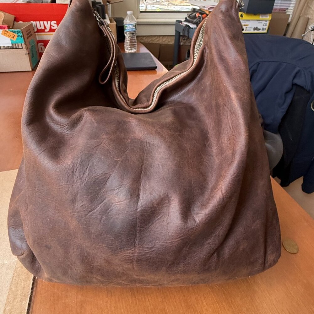 Rough and Tumble Distressed Leather Shoulder Bag
